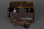 Swirled RCA ‘Tulip Grille’ RC-350 Catalin Radio in Circassian Onyx Brown
